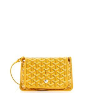 GOYARD Plumet Crossbody Purse, Coated Canvas, Yellow